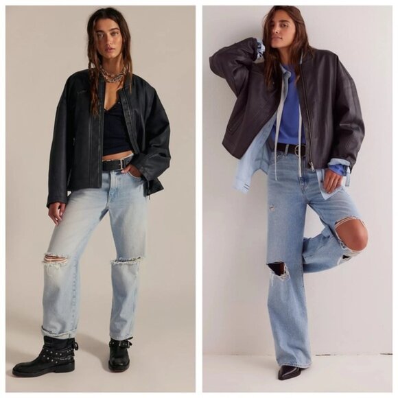 NWT Free People We The Free Vinny Vegan Bomber Size S - Picture 1 of 16